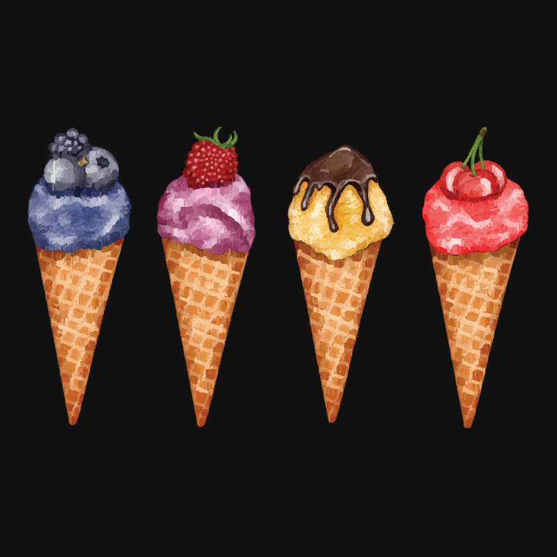 Assorted Ice Cream Cones T  Shirt Assorted Ice Cream Cones Set   Blueb Baby Bibs by larkhorse | Artistshot