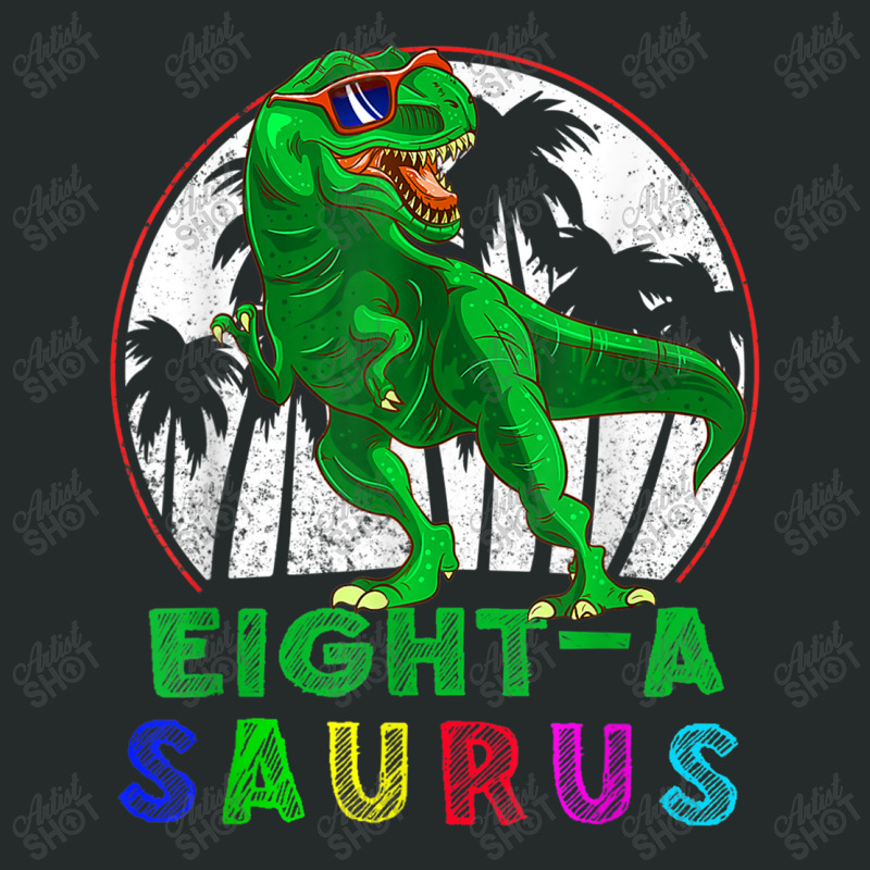 Dinosaur 8 Year Old Dinosaur Birthday 8th T Rex Dino Eight Saurus Women's Triblend Scoop T-shirt by urethrapricey | Artistshot