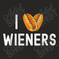 I Love Heart Wieners Funny Hot Dog Cookout Ladies Fitted T-shirt | Artistshot