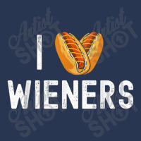 I Love Heart Wieners Funny Hot Dog Cookout Ladies Denim Jacket | Artistshot