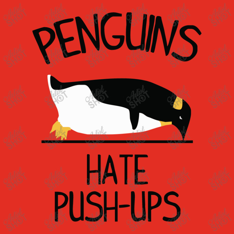 Penguin Hates Push Ups Baby Bibs by heart eye | Artistshot