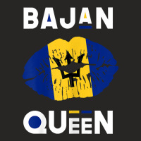 Womens Bajan Queen Shirt Barbados Flag Lips Barbadian Pride T Shirt Ladies Fitted T-shirt | Artistshot