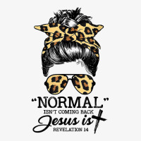 Normal Isn't Coming Back But Jesus Is Messy Bun Hair Leopard T Shirt Champion Hoodie | Artistshot