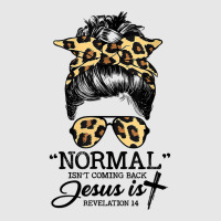 Normal Isn't Coming Back But Jesus Is Messy Bun Hair Leopard T Shirt Unisex Jogger | Artistshot