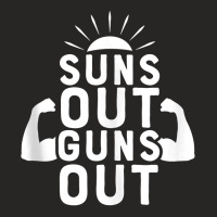 Suns Out Guns Out Funny Beach Summer Vacation For Men Women Tank Top Ladies Fitted T-shirt | Artistshot