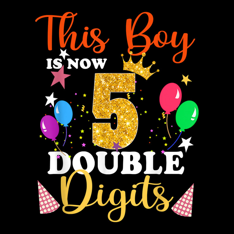 This Boy Is Now Double Digits, Birthday Boy 5 Year Old T Shirt V-neck Tee | Artistshot