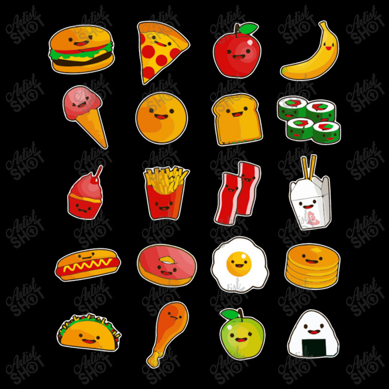 Happy Food Zipper Hoodie by kerenajun | Artistshot