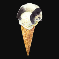 Panda On A Vanilla Ice Cream Cone T  Shirt Panda Cone Ice Cream T  Shi Crop Top | Artistshot