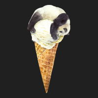 Panda On A Vanilla Ice Cream Cone T  Shirt Panda Cone Ice Cream T  Shi Ladies Polo Shirt | Artistshot