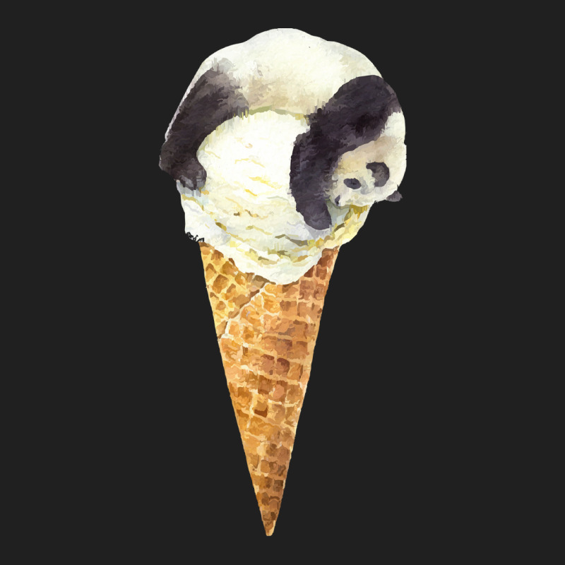 Panda On A Vanilla Ice Cream Cone T  Shirt Panda Cone Ice Cream T  Shi Ladies Polo Shirt by thymeartiste | Artistshot