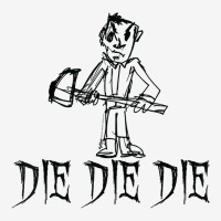 Die Die Die Halloween Costume Word Design T Shirt Oval Patch | Artistshot