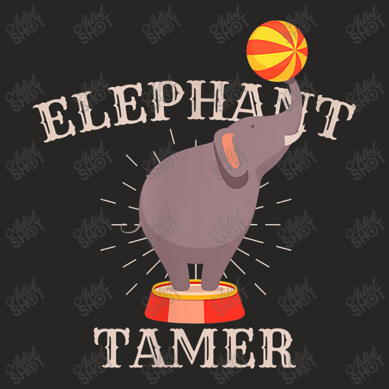 Elephant Tamer Funny Circus Ringmaster Carnival Ladies Fitted T-Shirt by eskristala | Artistshot