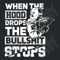 When The Hood Drops Funny Welder Gift Pipeliner Welding Crewneck Sweatshirt | Artistshot