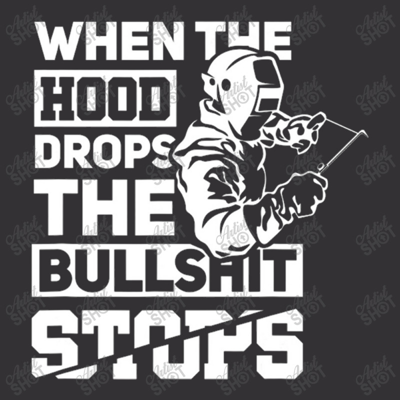 When The Hood Drops Funny Welder Gift Pipeliner Welding Vintage Hoodie And Short Set | Artistshot