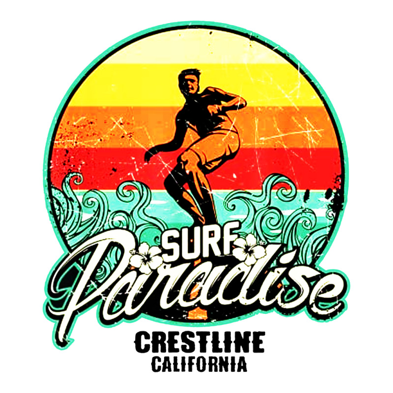 Crestline Surf Paradise Youth Zipper Hoodie by althubich | Artistshot