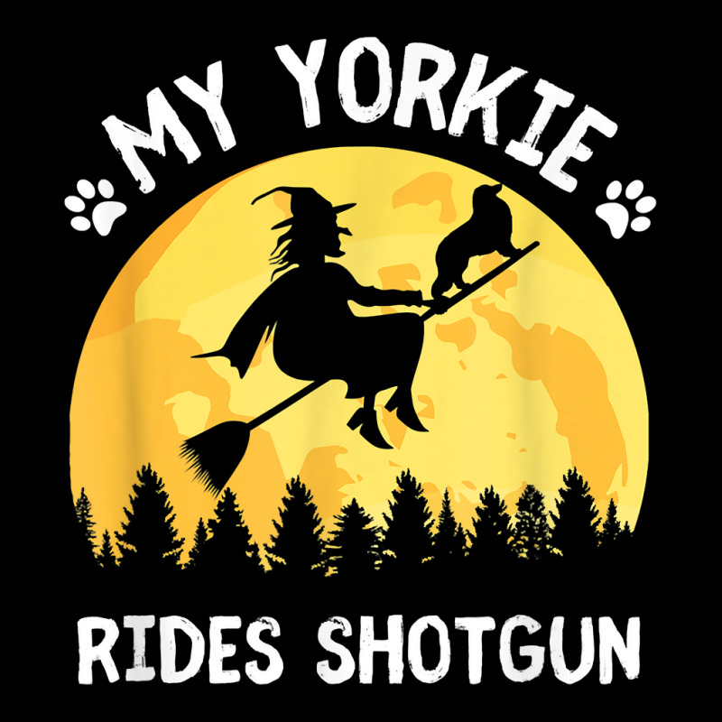 My Yorkie Rides Shotgun Funny Halloween Yorkshire Terrier T Shirt Youth Sweatshirt by kewisharemeliadq | Artistshot