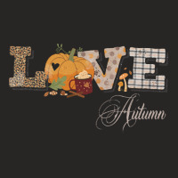 Autumn Season T  Shirt Love Autumn Patchwork T  Shirt Ladies Fitted T-shirt | Artistshot