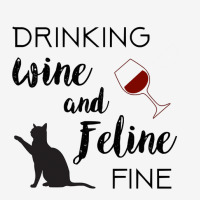 Funny Drinking Wine And Feline Fine Cat Lover Saying Gift Adjustable Cap | Artistshot