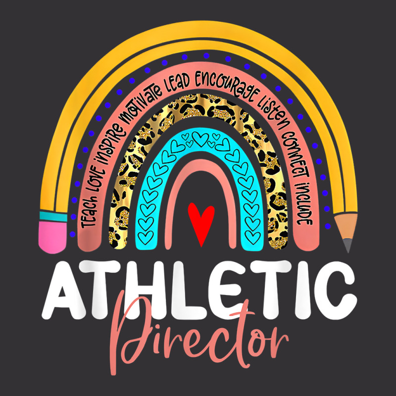 Athletic Director Leopard Rainbow Back To School Sport Coach T Shirt Vintage Short | Artistshot