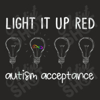 Wear Red Instead Autism Acceptance In April 2022 Ladies Fitted T-shirt | Artistshot