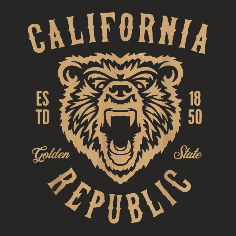 California Republic. Golden State California Grizzly Bear T Shirt Ladies Fitted T-Shirt by mikidicosmo | Artistshot