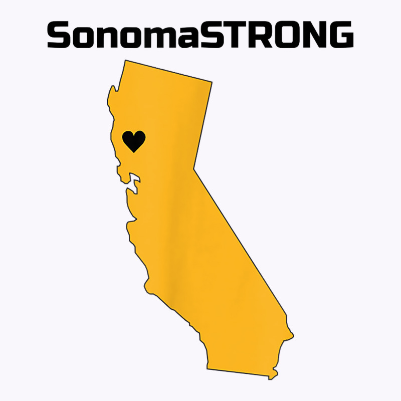 Support Sonoma Strong California State Heart Love T Shirt Tank Top by rainandehay | Artistshot