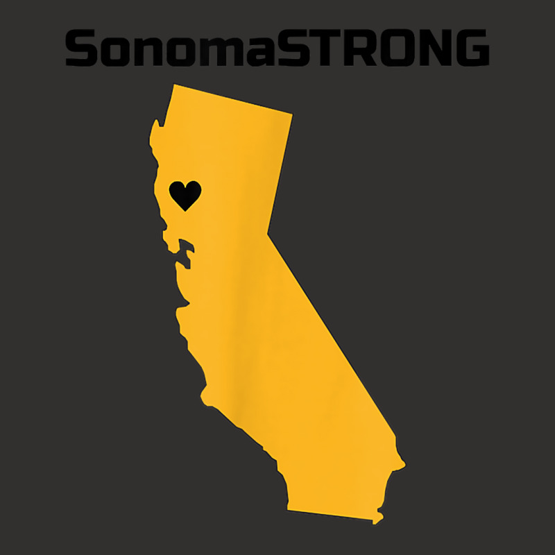 Support Sonoma Strong California State Heart Love T Shirt Champion Hoodie by rainandehay | Artistshot