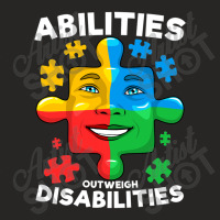 Abilities Outweigh Disabilities Autism Awareness Inspiring Ladies Fitted T-shirt | Artistshot