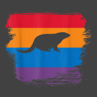 Mongoose Shadow Silhouette With Colorful Flag T Shirt Vintage T-shirt | Artistshot