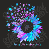 Accept Understand Love Sunflower Funny Autism Awareness Ladies Fitted T-shirt | Artistshot