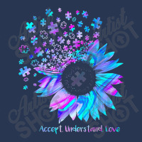 Accept Understand Love Sunflower Funny Autism Awareness Ladies Denim Jacket | Artistshot