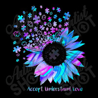 Accept Understand Love Sunflower Funny Autism Awareness Women's V-neck T-shirt | Artistshot