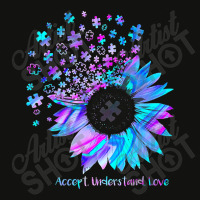 Accept Understand Love Sunflower Funny Autism Awareness Scorecard Crop Tee | Artistshot