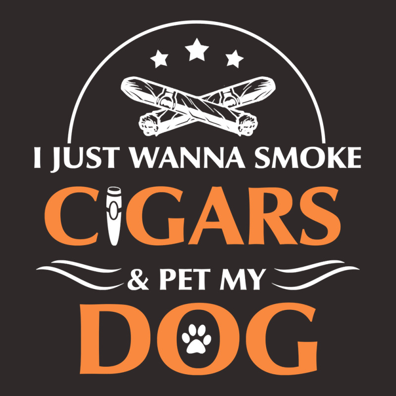 I Just Want To Smoke Cigars And Pet My Dog Cigarsdog Loves Long Sleeve Racerback Tank by adrienskradski | Artistshot