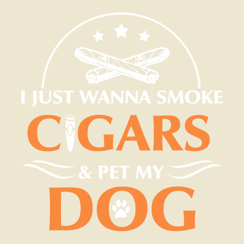 I Just Want To Smoke Cigars And Pet My Dog Cigarsdog Loves Long Sleeve Cropped Hoodie by adrienskradski | Artistshot