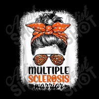 Womens Ms Warrior Messy Bun Leopard Multiple Sclerosis Awareness Men's 3/4 Sleeve Pajama Set | Artistshot