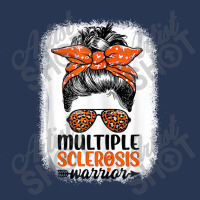 Womens Ms Warrior Messy Bun Leopard Multiple Sclerosis Awareness Men Denim Jacket | Artistshot