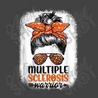 Womens Ms Warrior Messy Bun Leopard Multiple Sclerosis Awareness Vintage T-shirt | Artistshot