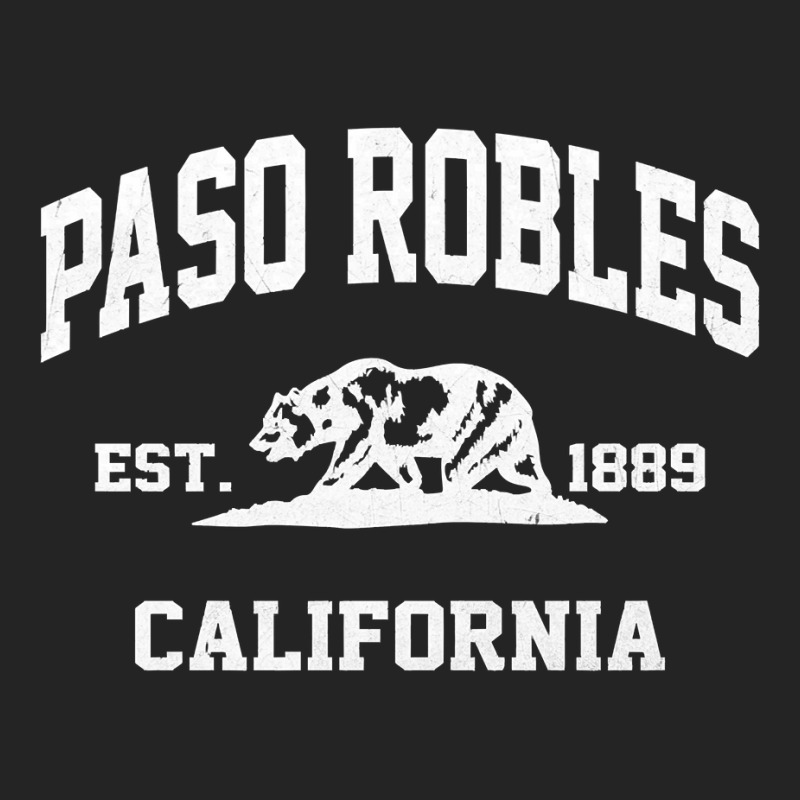 Paso Robles California Ca Vintage State Athletic Style Pullover Hoodie 3/4 Sleeve Shirt by nycerecoverdell | Artistshot