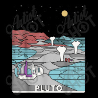 Vintage Retro Pluto National Park   Visit Pluto Linear Art Men's Long Sleeve Pajama Set | Artistshot