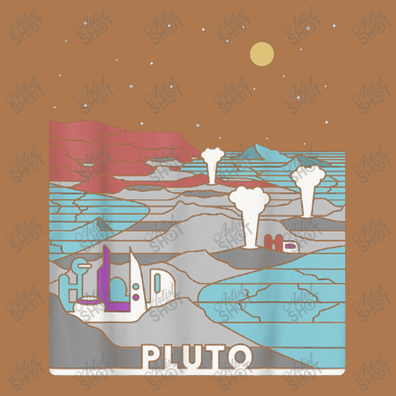 Vintage Retro Pluto National Park   Visit Pluto Linear Art Vintage Short by daniellepaine | Artistshot