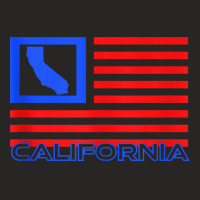 Patriotic California Republic Usa Flag Art Cali Local Map Tank Top Ladies Fitted T-shirt | Artistshot