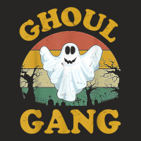 Retro Ghoul Gang Ghost Boo Spider Candy Bad Halloween T Shirt Ladies Fitted T-shirt | Artistshot