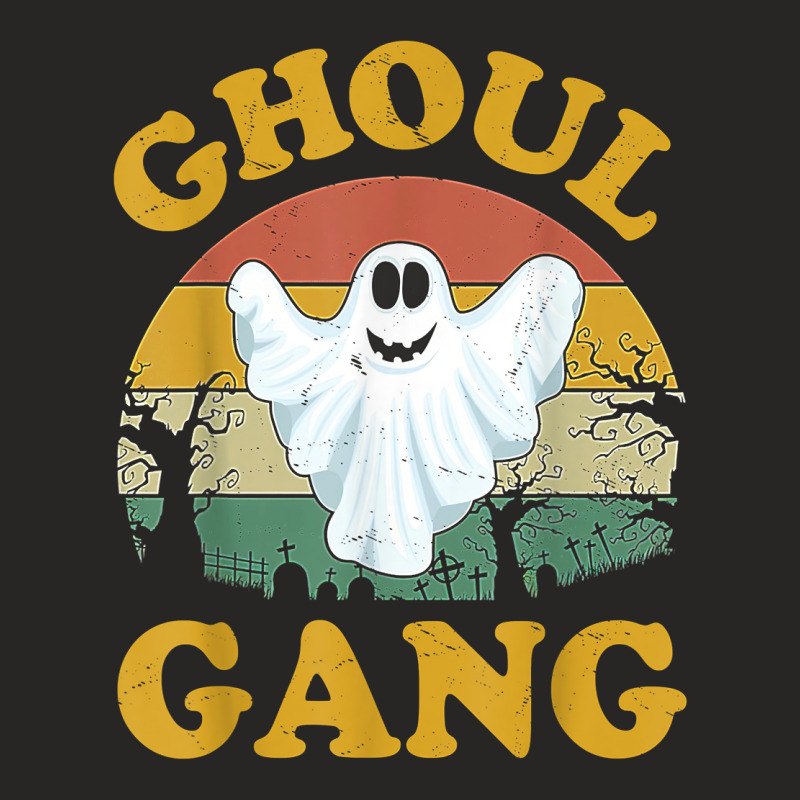 Retro Ghoul Gang Ghost Boo Spider Candy Bad Halloween T Shirt Ladies Fitted T-Shirt by muhrlycogant3h | Artistshot