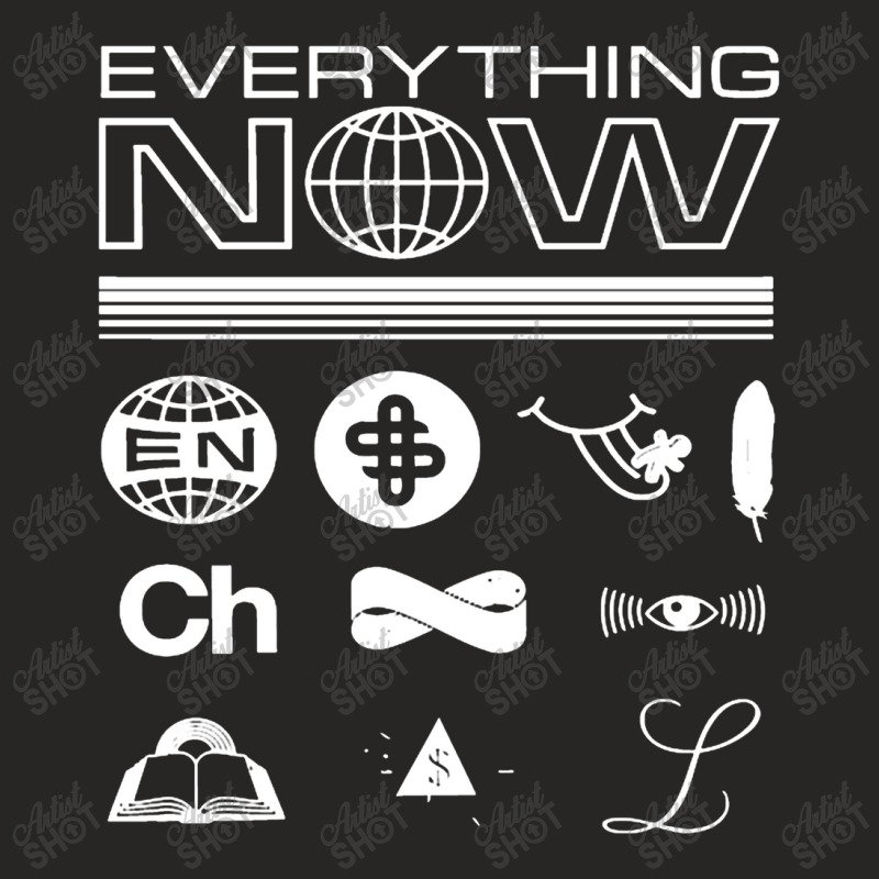 Arcade Fire Everything Now Ladies Fitted T-Shirt by drawmearobot | Artistshot