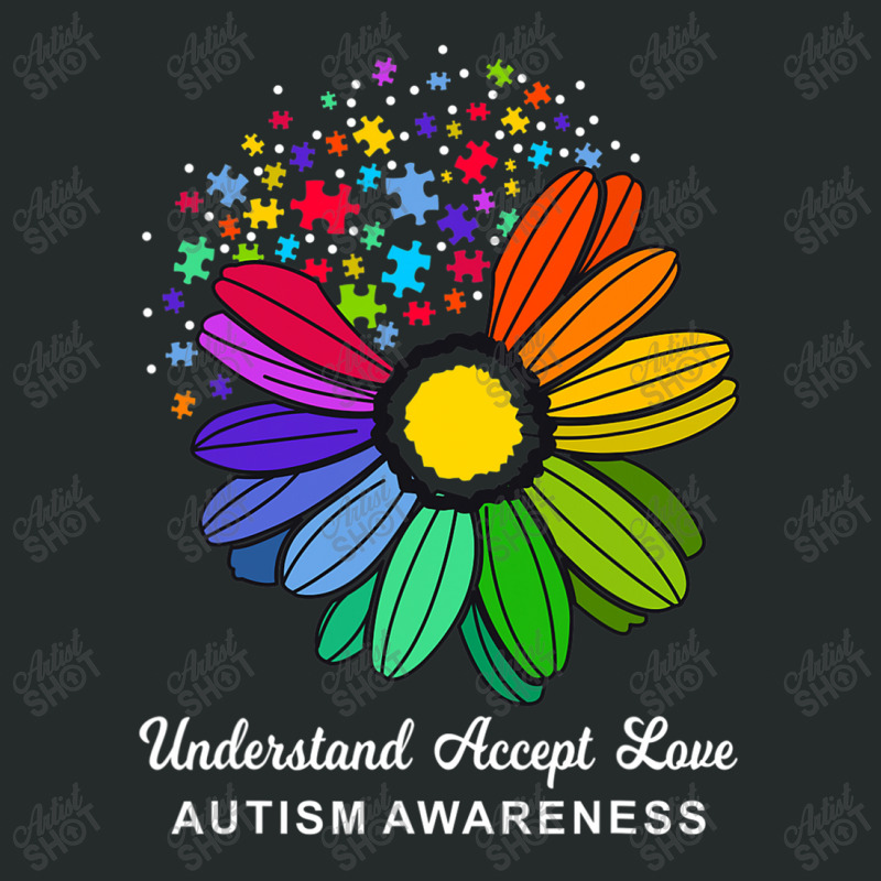 Autism Awareness Daisy Flower Accept Understand Love Women's Triblend Scoop T-shirt by mrlee | Artistshot