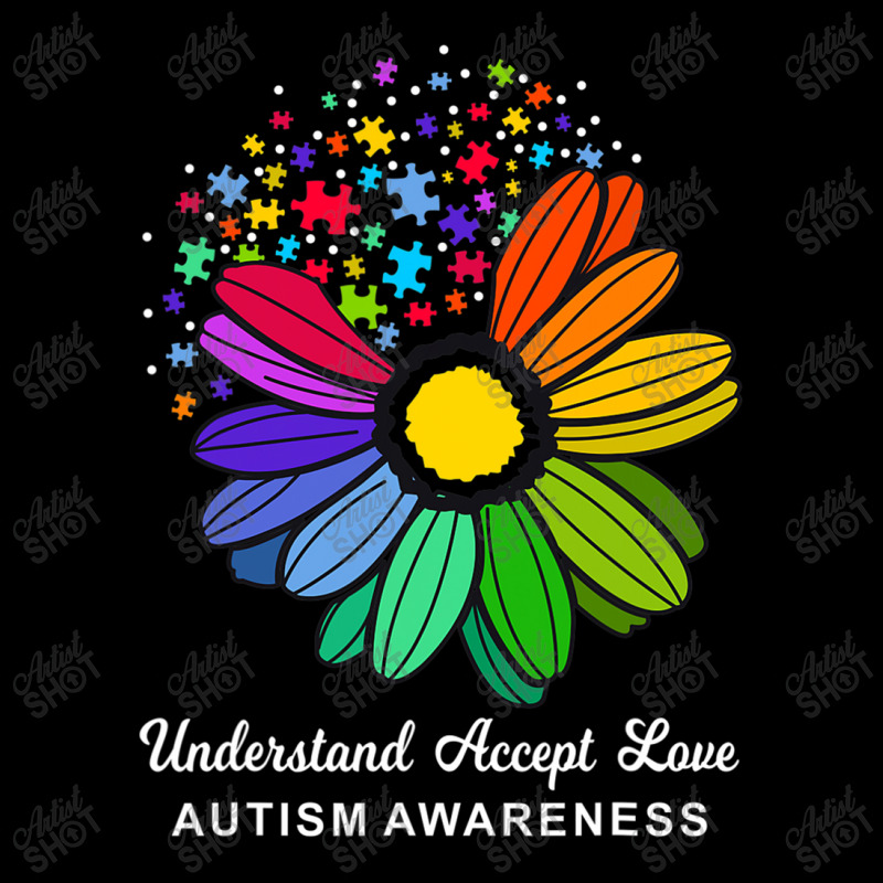 Autism Awareness Daisy Flower Accept Understand Love Women's V-Neck T-Shirt by mrlee | Artistshot