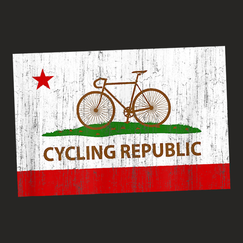 California Cycling Republic Flag   Bicycle Cycling Inspired T Shirt Ladies Fitted T-Shirt by webberoliveria | Artistshot