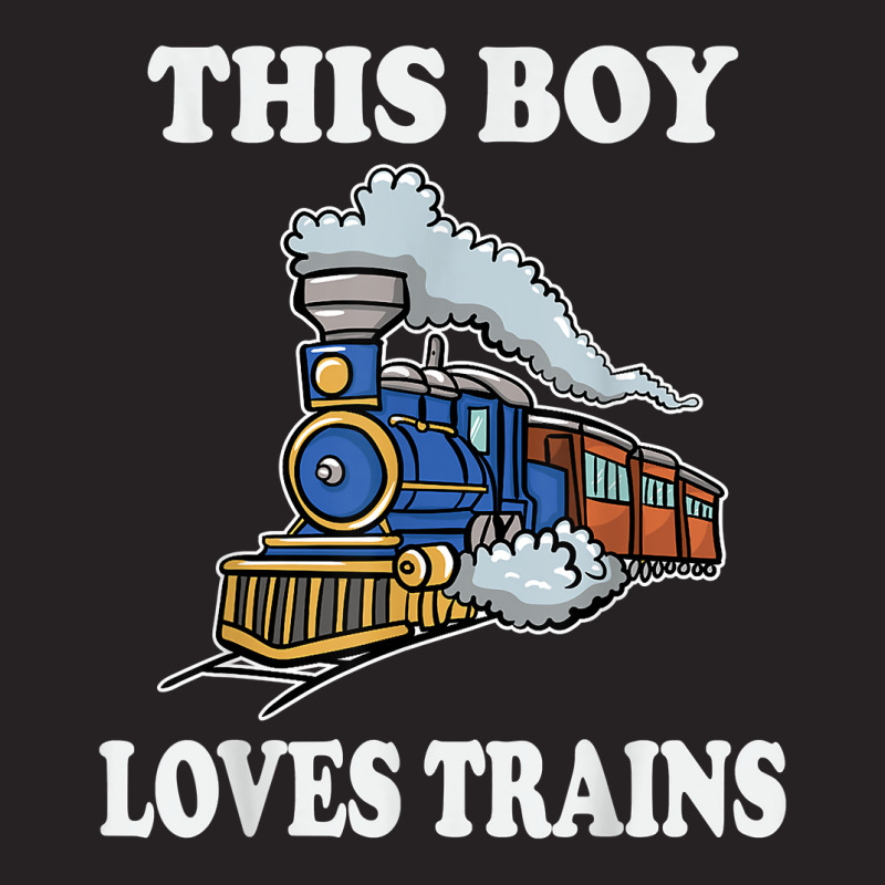 This Boy Loves Trains Gift Train Wagon Lover Gifts T Shirt Vintage Cap by rainandehay | Artistshot