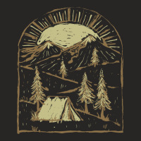 Camping Ladies Fitted T-shirt | Artistshot